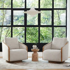 Fauteuil d'appoint pivotant baquet rembourré moderne pour salon