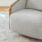 Fauteuil d'appoint pivotant baquet rembourré moderne pour salon