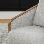 Fauteuil d'appoint pivotant baquet rembourré moderne pour salon