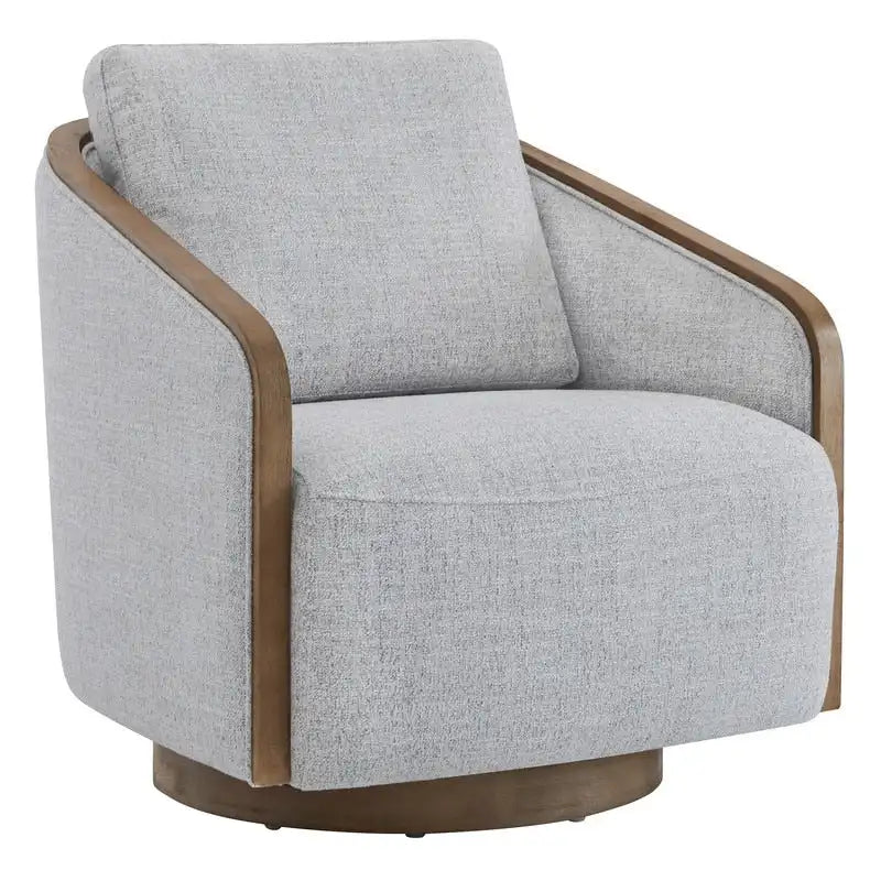 Fauteuil d'appoint pivotant baquet rembourré moderne pour salon
