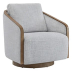 Fauteuil d'appoint pivotant baquet rembourré moderne pour salon