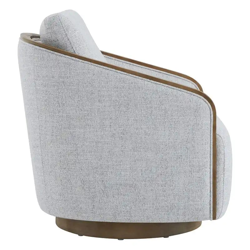Fauteuil d'appoint pivotant baquet rembourré moderne pour salon