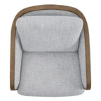 Fauteuil d'appoint pivotant baquet rembourré moderne pour salon