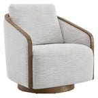 Fauteuil d'appoint pivotant baquet rembourré moderne pour salon
