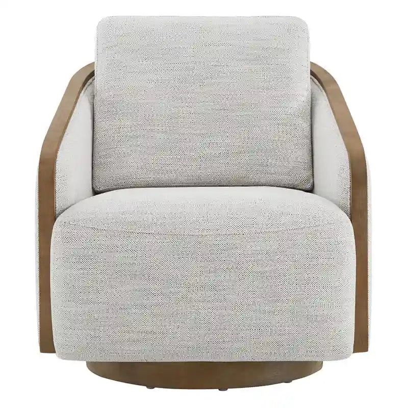 Fauteuil d'appoint pivotant baquet rembourré moderne pour salon