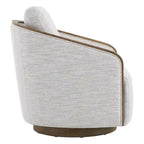 Fauteuil d'appoint pivotant baquet rembourré moderne pour salon