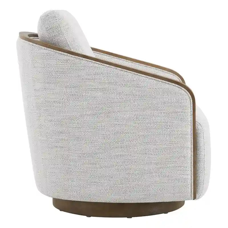 Fauteuil d'appoint pivotant baquet rembourré moderne pour salon
