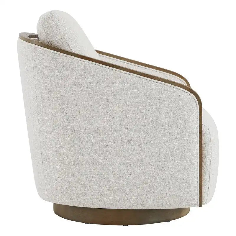 Fauteuil d'appoint pivotant baquet rembourré moderne pour salon