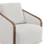 Fauteuil d'appoint pivotant baquet rembourré moderne pour salon