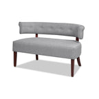 Banquette causeuse touffetée 51 (moderne, avec accoudoirs encastrés)