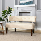 Banquette causeuse touffetée 51 (moderne, avec accoudoirs encastrés)