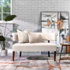 Banquette causeuse touffetée 51 (moderne, avec accoudoirs encastrés)