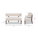 Banquette causeuse touffetée 51 (moderne, avec accoudoirs encastrés)