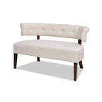 Banquette causeuse touffetée 51 (moderne, avec accoudoirs encastrés)