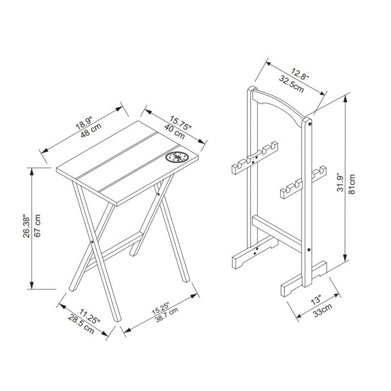 Ensemble de tables d'appoint TV