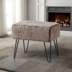 Pouf en velours texturé
