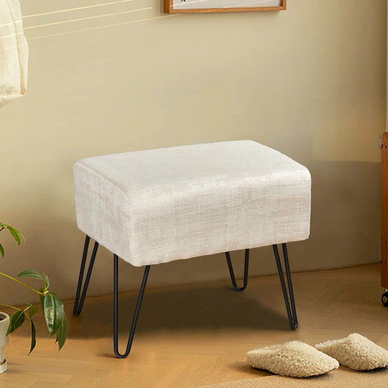 Pouf en velours texturé