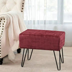 Pouf en velours texturé
