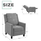 Lot de 2 fauteuils inclinables à pousser en lin à dossier ailé