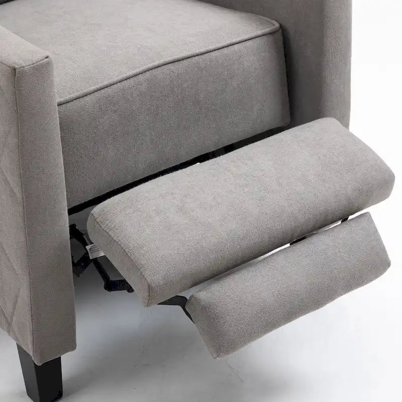 Lot de 2 fauteuils inclinables à pousser en lin à dossier ailé