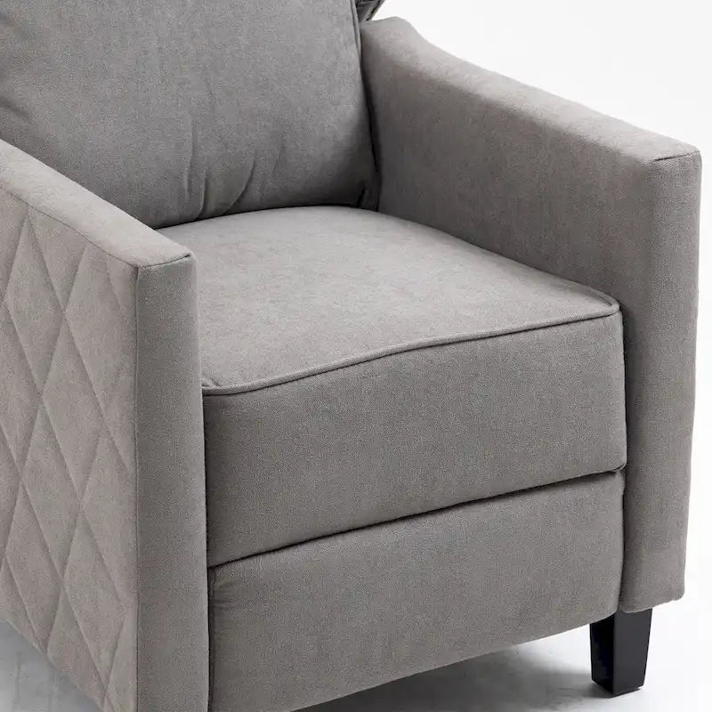 Lot de 2 fauteuils inclinables à pousser en lin à dossier ailé