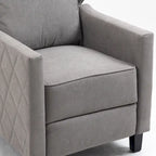 Lot de 2 fauteuils inclinables à pousser en lin à dossier ailé