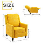 Lot de 2 fauteuils inclinables à pousser en lin à dossier ailé