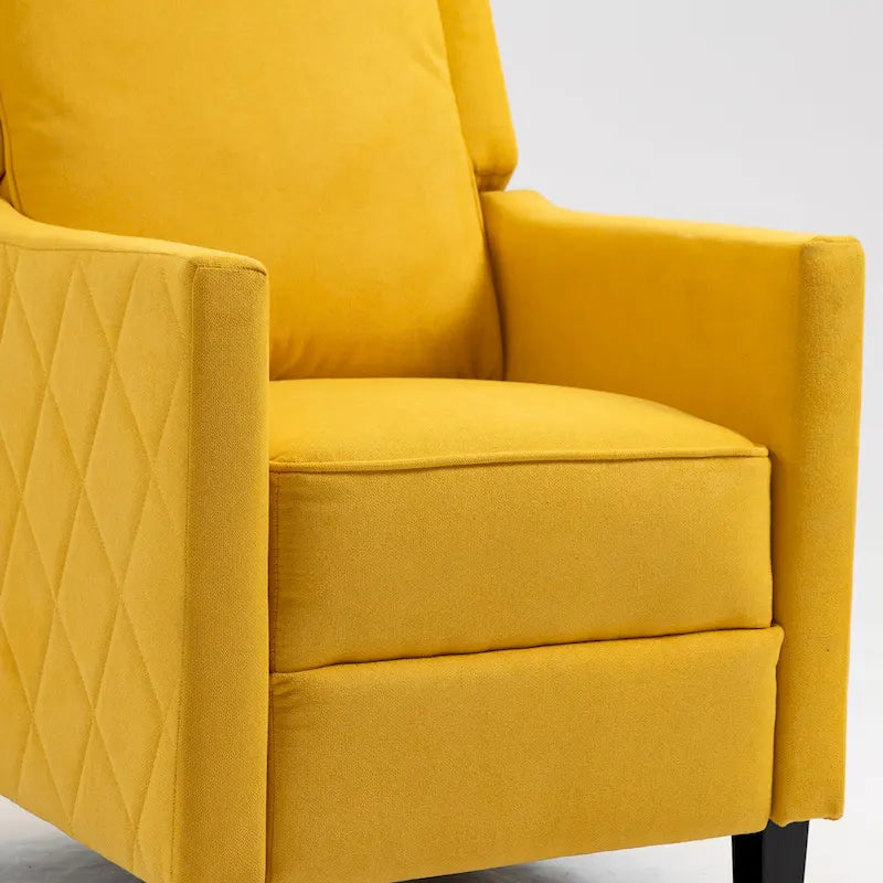 Lot de 2 fauteuils inclinables à pousser en lin à dossier ailé