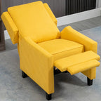Lot de 2 fauteuils inclinables à pousser en lin à dossier ailé