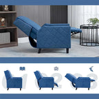 Lot de 2 fauteuils inclinables à pousser en lin à dossier ailé