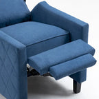 Lot de 2 fauteuils inclinables à pousser en lin à dossier ailé