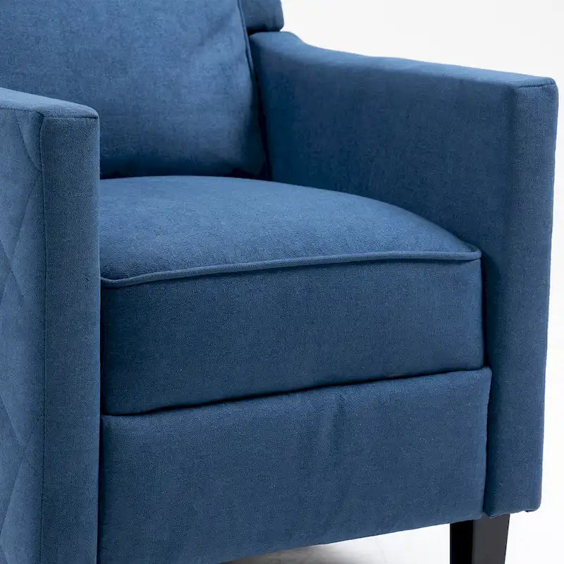 Lot de 2 fauteuils inclinables à pousser en lin à dossier ailé