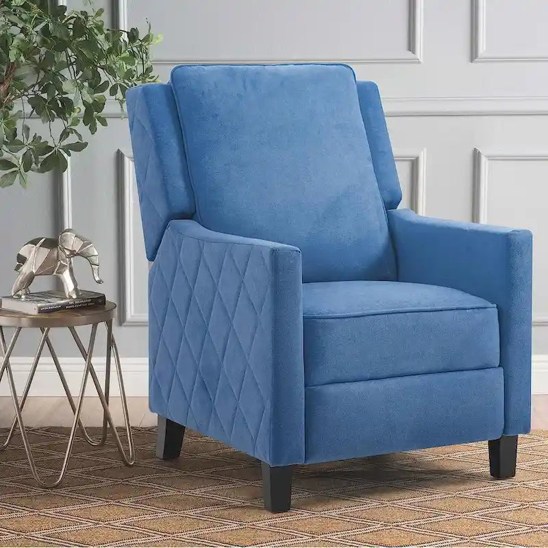 Lot de 2 fauteuils inclinables à pousser en lin à dossier ailé