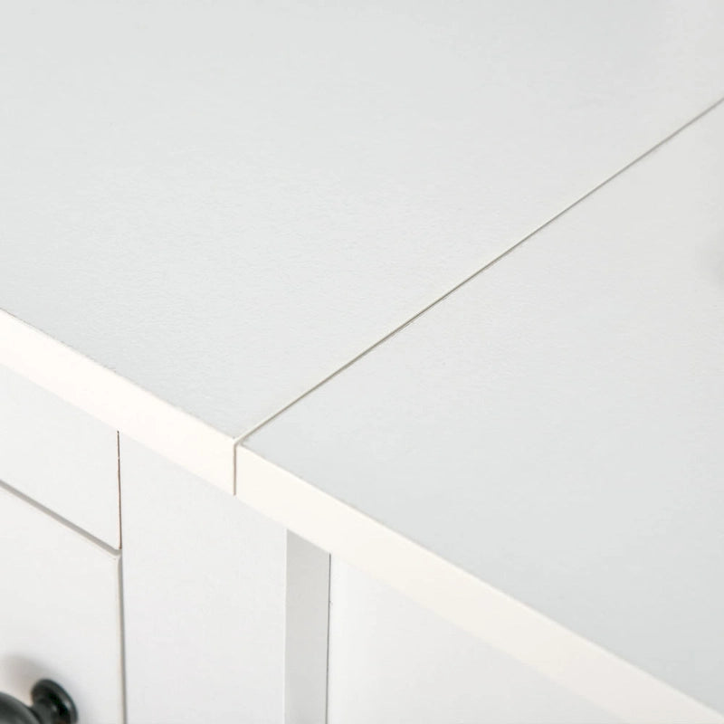 Bureau d'ordinateur de ferme avec étagère supérieure et armoire, Bureau de télétravail avec rangement, pour l'étude