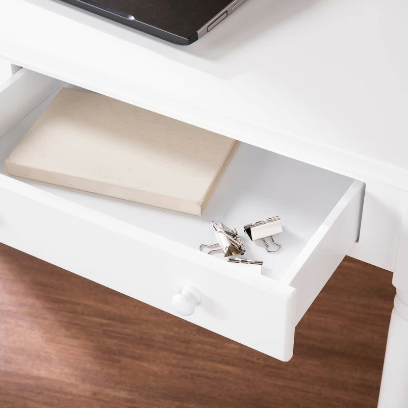 Meuble bureau 2 tiroirs blanc