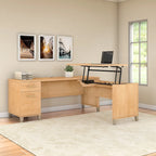 Somerset 72W 3 Position Sit to Stand L Shaped Desk by Bush Furniture