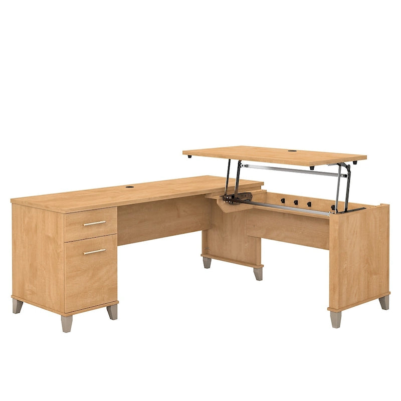 Bureau d'angle assis-debout 3 positions 72W