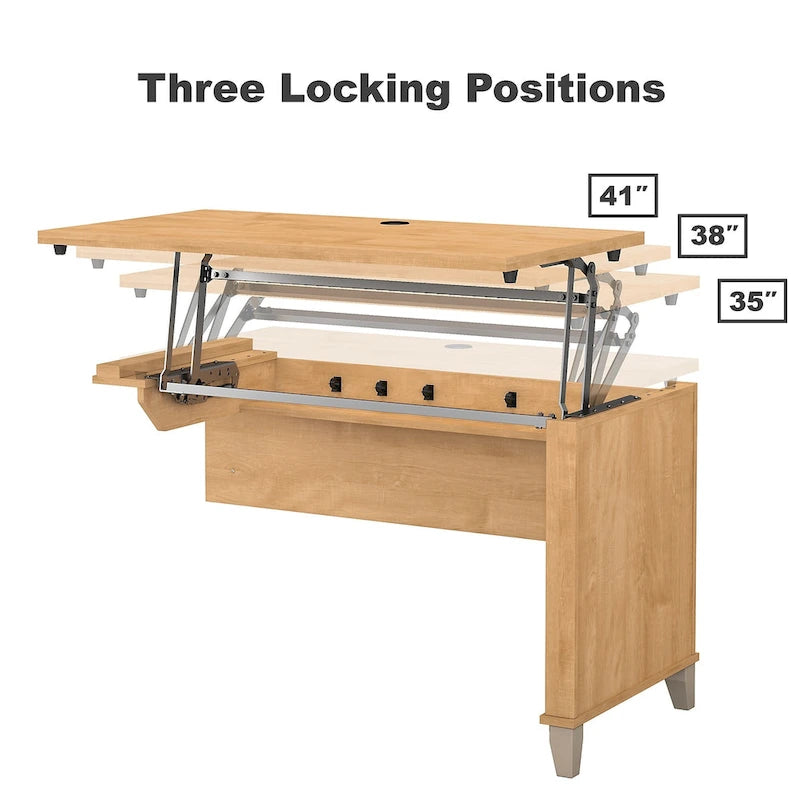 Bureau d'angle assis-debout 3 positions 72W