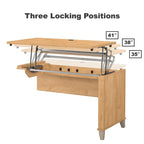 Bureau d'angle assis-debout 3 positions 72W