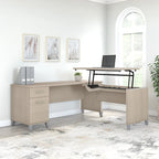 Bureau d'angle assis-debout 3 positions 72W
