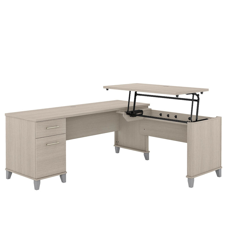 Bureau d'angle assis-debout 3 positions 72W