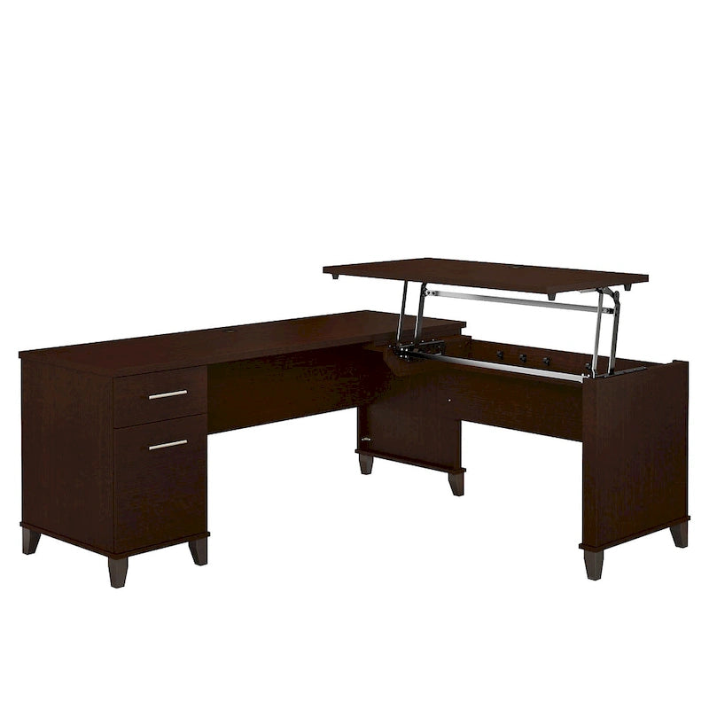 Bureau d'angle assis-debout 3 positions 72W