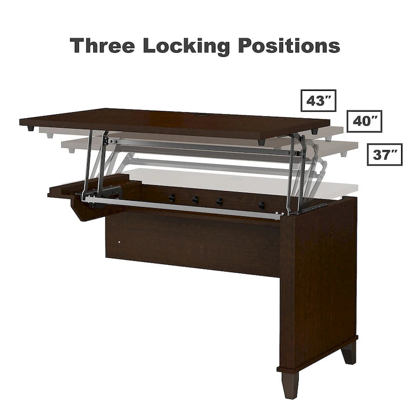 Bureau d'angle assis-debout 3 positions 72W