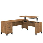 Bureau d'angle assis-debout 3 positions 72W