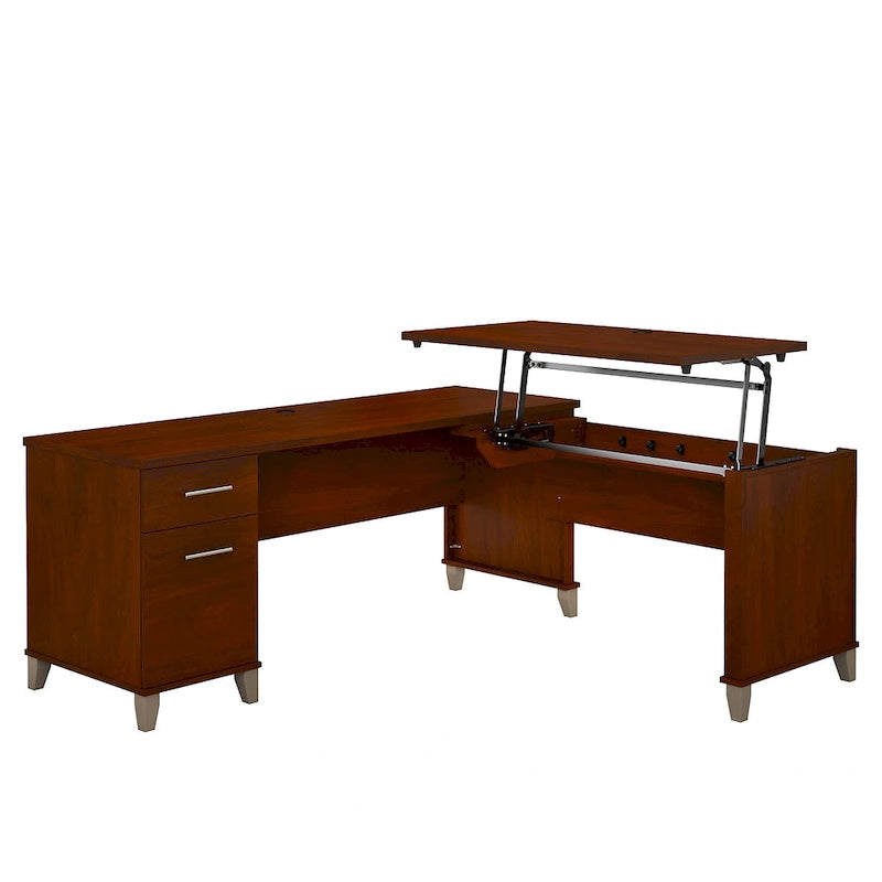Bureau d'angle assis-debout 3 positions 72W