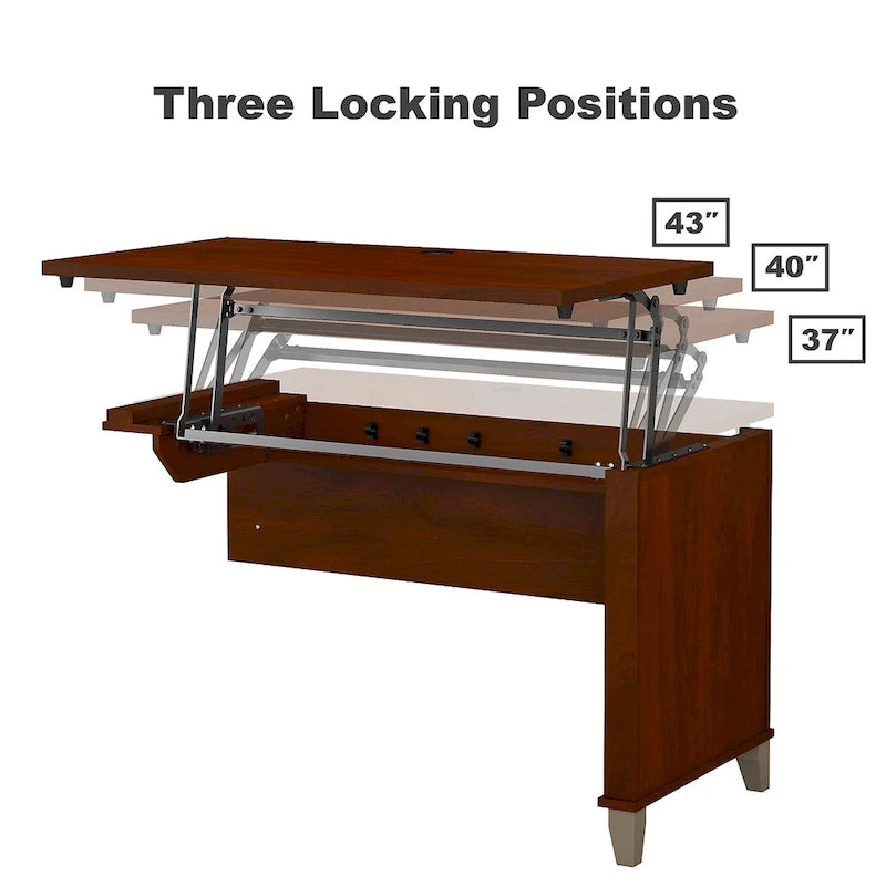 Bureau d'angle assis-debout 3 positions 72W