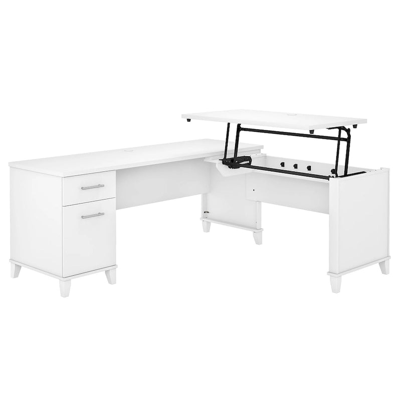 Bureau d'angle assis-debout 3 positions 72W