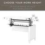 Bureau d'angle assis-debout 3 positions 72W