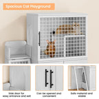 Cache-litière moderne double couche pour chat, cache-litière pour chat