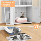 Cache-litière moderne double couche pour chat, cache-litière pour chat